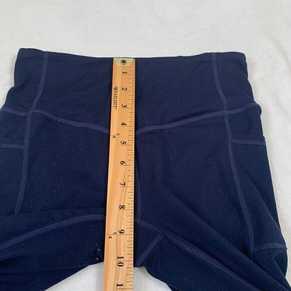 Gaiam dark blue ankle length pull on elastic waist workout yoga leggings - Picture 9 of 11